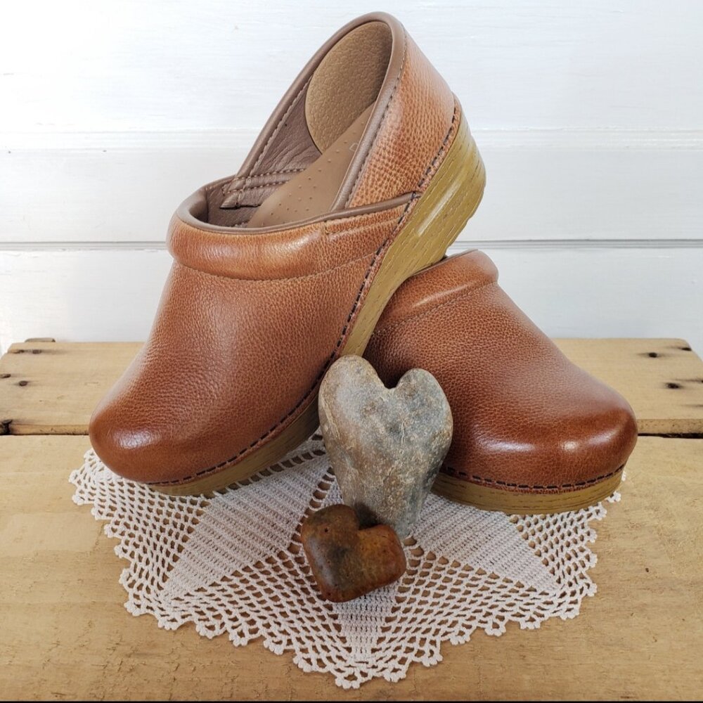 ⚘Reserved for Rebecca⚘Dansko Honey Pro Clog Pebble Leather Boho Cottage Prairie♡ - Picture 10 of 13
